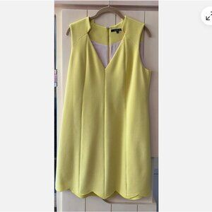 rachel roy yellow a line dress size 10 cocktail dress versatile wool dress